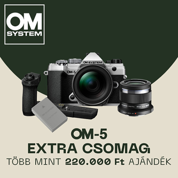 OM System OM-5 EXTRA CSOMAG!