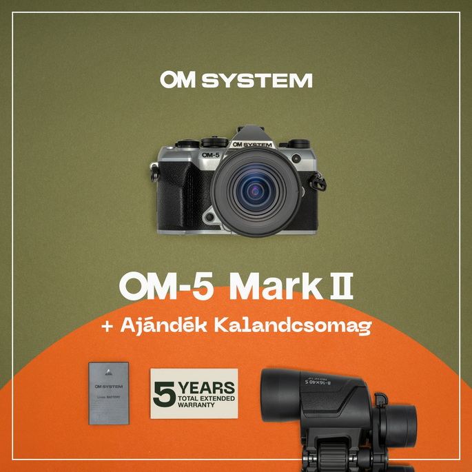 Bevezető ajánlat: OM-5 Mark II + Adventure Pack ajándékba!